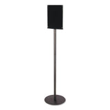 Double-sided Magnetic Sign Display, 8 1-2 X 11 Insert, 56" Tall, Clear-black