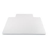 Antimicrobial Chair Mat, Medium Pile Carpet, 48 X 36, Lipped, Clear