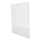 Mounting Safety Barrier With Full Shield And Brace, 31.5" X 38", Acrylic, Clear, 2-carton
