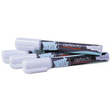 Wet Erase Markers, Medium Chisel Tip, White, 4-pack