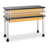 Adjustable-height Table, Rectangular, 48w X 24d X 42h, Black