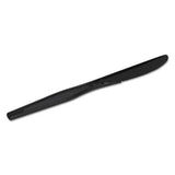 Plastic Cutlery, Heavy Mediumweight Knives, Black, 1,000-carton