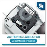 D1 High-performance Polyester Removable Label Tape, 0.25" X 23 Ft, Black On White
