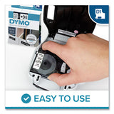D1 High-performance Polyester Removable Label Tape, 0.25" X 23 Ft, Black On White