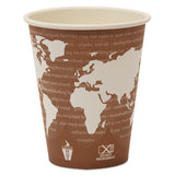 World Art Renewable Compostable Hot Cups, 8 Oz., 50-pk, 20 Pk-ct