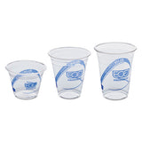 Bluestripe 25% Recycled Content Cold Cups, 9 Oz., Clear-blue, 50-pk, 20 Pk-ct