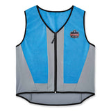 Chill-its 6667 Wet Evaporative Pva Cooling Vest With Zipper, Pva, Large, Blue, Ships In 1-3 Business Days