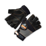 Proflex 901 Half-finger Leather Impact Gloves, Black, X-large, Pair, Ships In 1-3 Business Days