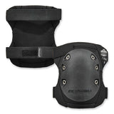 Proflex 335hl Slip-resistant Black Rubber Cap Knee Pads, Hook And Loop Closure, Pair, Ships In 1-3 Business Days