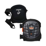 Proflex 357 Lightweight Gel Knee Pads, Short Cap, Buckle Closure, One Size Fits Most, Black, Pair, Ships In 1-3 Business Days