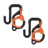 Squids 3178 Locking Aerial Bucket Hook, Tethering Pt, 8.27 X 6.69 X 2.17, Black/orange, Max 40 Lb,2/pk, Ships In 1-3 Bus Days