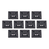 Squids 3701 Mini Adhesive Mount Replacements, 2 Lb Max Safe Working Capacity, 0.9" Long, Black,10/pack, Ships In 1-3 Bus Days