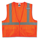 Glowear 8225z Class 2 Standard Solid Vest, Polyester, Orange, Small/medium, Ships In 1-3 Business Days