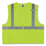 Glowear 8225z Class 2 Standard Solid Vest, Polyester, Lime, 2x-large/3x-large, Ships In 1-3 Business Days