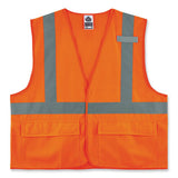 Glowear 8225hl Class 2 Standard Solid Hook And Loop Vest, Polyester, Orange, Large/x-large, Ships In 1-3 Business Days