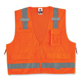 Glowear 8250z Class 2 Surveyors Zipper Vest, Polyester, 2x-large/3x-large, Orange, Ships In 1-3 Business Days