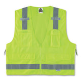 Glowear 8250z Class 2 Surveyors Zipper Vest, Polyester, 2x-large/3x-large, Lime, Ships In 1-3 Business Days