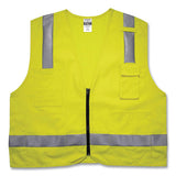 Glowear 8262frz Class 2 Fr Surveyor Zipper Vest, Tencel/modacrylic/para-aramid/kevlar, S/m, Lime, Ships In 1-3 Business Days