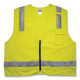 Glowear 8262frz Class 2 Fr Surveyor Zipper Vest, Tencel/modacrylic/para-aramid/kevlar, L/xl, Lime, Ships In 1-3 Business Days