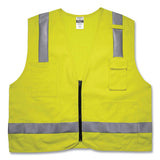 Glowear 8262frz Class 2 Fr Surveyor Zip Vest, Tencel/modacrylic/para-aramid/kevlar, 2xl/3xl, Lime, Ships In 1-3 Business Days