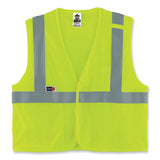 Glowear 8263frhl Class 2 Fr Safety Economy Hook/loop Vest, Modacrylic Mesh/cotton, 4xl/5xl, Lime, Ships In 1-3 Business Days