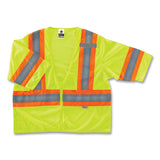 Glowear 8330z Class 3 Two-tone Zipper Vest, Polyester, 4x-large/5x-large, Lime, Ships In 1-3 Business Days