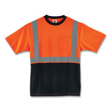 Glowear 8289bk Class 2 Hi-vis T-shirt With Black Bottom, Medium, Orange, Ships In 1-3 Business Days