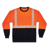Glowear 8281bk Class 2 Long Sleeve Shirt With Black Bottom, Polyester, 3x-large, Orange, Ships In 1-3 Business Days