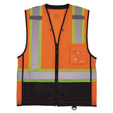 Glowear 8251hdz Class 2 Two-tone Hi-vis Safety Vest, Large To X-large, Orange, Ships In 1-3 Business Days