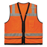 Glowear 8253hdz Class 2 Heavy-duty Mesh Surveyors Vest, Polyester, Small/medium, Orange, Ships In 1-3 Business Days