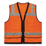 Glowear 8253hdz Class 2 Heavy-duty Mesh Surveyors Vest, Polyester, 2x-large/3x-large, Orange, Ships In 1-3 Business Days