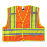 Glowear 8245psv Class 2 Public Safety Vest, Polyester, Small/medium, Orange, Ships In 1-3 Business Days