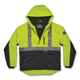 Glowear 8275 Class 2 Heavy-duty Hi-vis Workwear Sherpa Lined Jacket, Medium, Lime, Ships In 1-3 Business Days