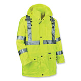 Glowear 8365 Class 3 Hi-vis Rain Jacket, Polyester, Medium, Lime, Ships In 1-3 Business Days