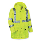 Glowear 8365 Class 3 Hi-vis Rain Jacket, Polyester, X-large, Lime, Ships In 1-3 Business Days