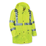 Glowear 8365 Class 3 Hi-vis Rain Jacket, Polyester, 2x-large, Lime, Ships In 1-3 Business Days