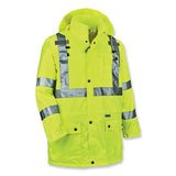 Glowear 8365 Class 3 Hi-vis Rain Jacket, Polyester, 3x-large, Lime, Ships In 1-3 Business Days