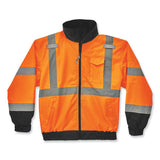 Glowear 8379 Class 3 Hi-vis Fleece Lined Bomber Jacket, Orange, Large, Ships In 1-3 Business Days