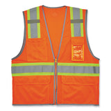 Glowear 8246z-s Single Size Class 2 Two-tone Mesh Vest, Polyester, Large, Orange, Ships In 1-3 Business Days
