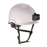 Skullerz 8976led Class E Safety Helmet With Led Light, 6-point Rachet Suspension, White, Ships In 1-3 Business Days