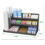 Extra Large Coffee Condiment And Accessory Organizer,24 X 11 4-5 X 12 1-2, Black