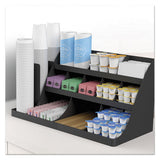 Extra Large Coffee Condiment And Accessory Organizer,24 X 11 4-5 X 12 1-2, Black