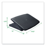 Adjustable Height Ergonomic Footrest, 17.62 X 14 X 3.75, Black