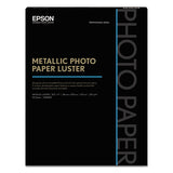 Professional Media Metallic Luster Photo Paper, 5.5 Mil, 17 X 22, White, 25-pack