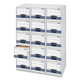 Stor-drawer Steel Plus Extra Space-savings Storage Drawers, Letter Files, 10.5" X 25.25" X 6.5", White-blue, 12-carton