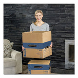 Smoothmove Prime Moving & Storage Boxes, Small, Regular Slotted Container (rsc), 16" X 12" X 12", Brown Kraft-blue, 10-carton
