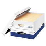 Presto Heavy-duty Storage Boxes, Legal Files, 16" X 10.38", White-blue, 12-carton