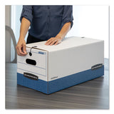 Stor-file Medium-duty Strength Storage Boxes, Letter Files, 12.25" X 24.13" X 10.75", White-blue, 4-carton