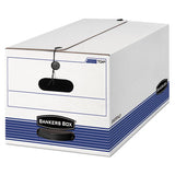 Stor-file Medium-duty Strength Storage Boxes, Letter Files, 12.25" X 24.13" X 10.75", White-blue, 4-carton