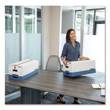 Stor-file Medium-duty Strength Storage Boxes, Letter Files, 12.25" X 24.13" X 10.75", White-blue, 12-carton